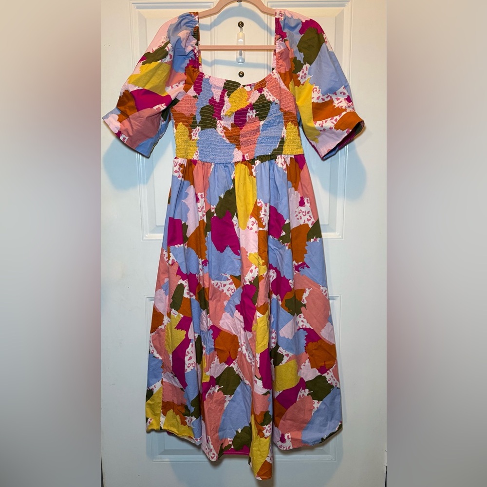 Eloquii Multicolor Midi Dress
